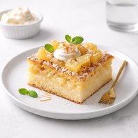 Pineapple Sour Cream Pudding Cake