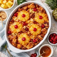 Pineapple Upside Down Bread Pudding