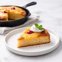Pineapple Upside Down Cake in Iron Skillet