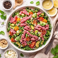Pink and Green Pasta Salad