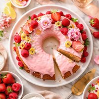 Pink Chablis Wine Cake