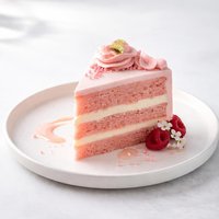 Pink Champagne Cake with Bavarian Cream