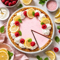 Pink Lemonade Cream Cheese Pie