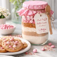 Pink Polka Dot Cookies Gift Mix in a Jar