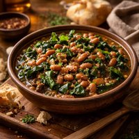 Pinto Beans with Greens