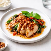 Piquant Chicken with Basil Oamc