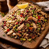 Piquant Turkey Wild Rice Salad No Mayo