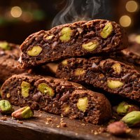 Pistachio Chocolate Biscotti