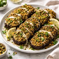 Pistachio Crusted Eggplant Cutlets