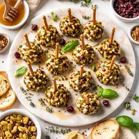 Pistachio Goat Cheese Bites