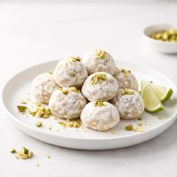 Pistachio Lime Snowballs