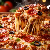 Pizza Spaghetti Bake