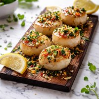 Plank Grilled Scallops