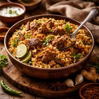 Pleasure in Every Spoon Indian Mutton Lamb Biryani