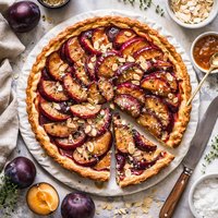 Plum and Almond Tart