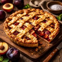 Plum and Nectarine Pie