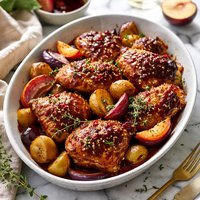 Plum Spiced Chicken Vegetables