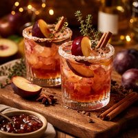 Plum Wine Cobbler Cocktail