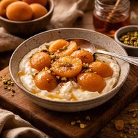 Poached Apricots with Greek Yogurt