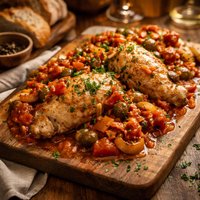 Poached Chicken Portuguese