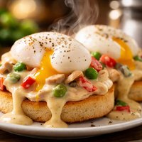 Poached Eggs a La King