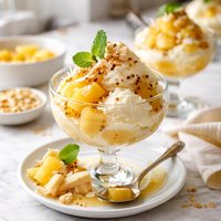 Poached Pineapple Sundaes