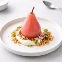 Poached Pink Pear Delight