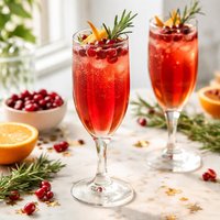 Poinsettia Sipper with Cocktail Variation