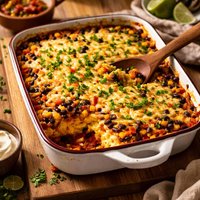 Polenta and Black Bean Casserole