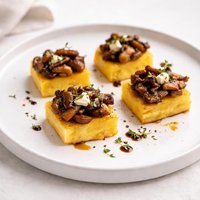 Polenta Bites with Caramelized Mushrooms