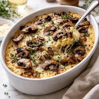 Polenta Gratin with Mushrooms and Fontina