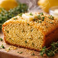 Polenta Quick Bread with Lemon and Thyme