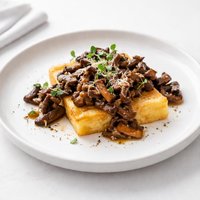 Polenta Squares with Mushroom Ragu