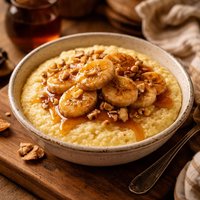 Polentina with Bananas and Maple Syrup