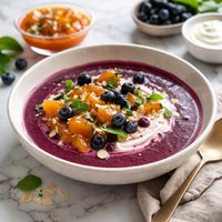 Polish Blueberry Soup with Apricot Compote