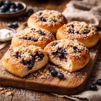 Polish Czech Blueberry Buns
