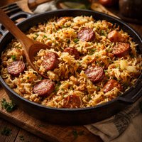 Polish Sausage and Sauerkraut Casserole Kapusta