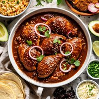 Pollo En Mole Chicken in Mole Sauce