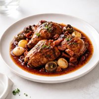 Pollo En Vino Rojo Chicken in Red Wine