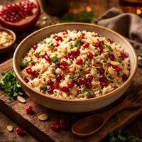 Pomegranate and Almond Rice