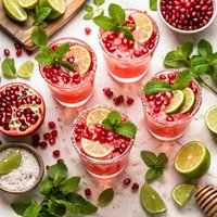 Pomegranate and Lime Cocktails