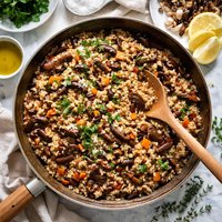 Porcini Mushroom and Barley Pilaf