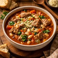 Pork and Bean Minestrone Soup