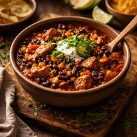 Pork and Black Bean Chili