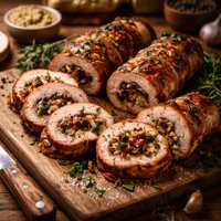 Pork and Chicken Roulade