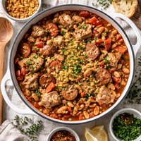 Pork and Kielbasa Cassoulet