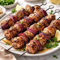Pork and Onion Kabobs