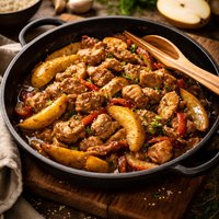 Pork and Pear Stir Fry