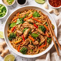 Pork and Vegetable Lo Mein Easy and Delicious