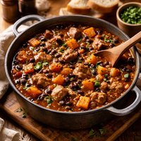 Pork Black Bean and Sweet Potato Stew Pressure Cooker